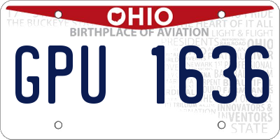 OH license plate GPU1636