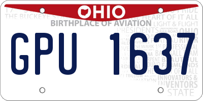 OH license plate GPU1637