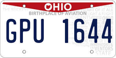 OH license plate GPU1644