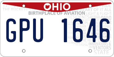 OH license plate GPU1646