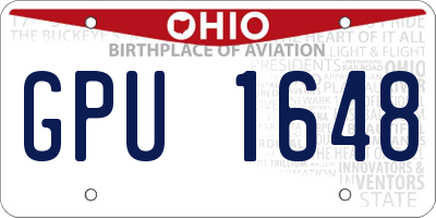 OH license plate GPU1648