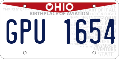 OH license plate GPU1654