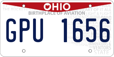 OH license plate GPU1656