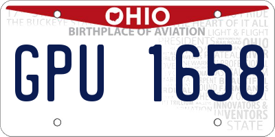 OH license plate GPU1658