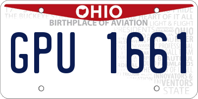 OH license plate GPU1661