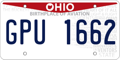 OH license plate GPU1662