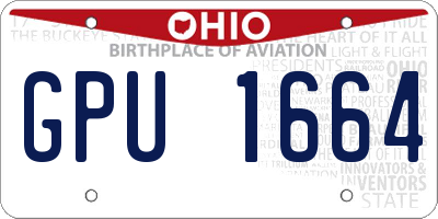 OH license plate GPU1664