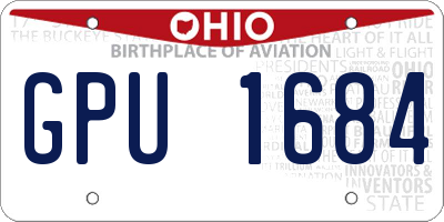 OH license plate GPU1684