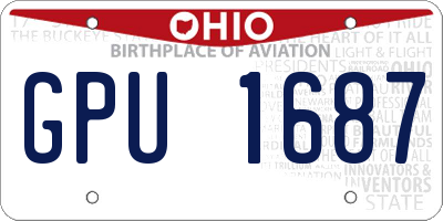 OH license plate GPU1687