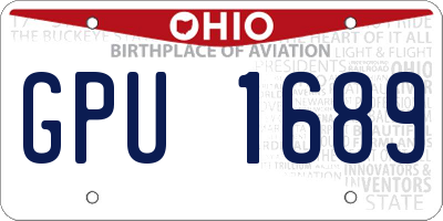 OH license plate GPU1689