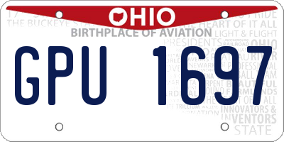 OH license plate GPU1697