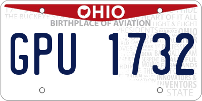OH license plate GPU1732