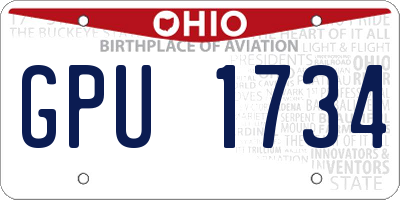 OH license plate GPU1734