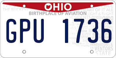 OH license plate GPU1736