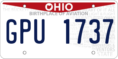 OH license plate GPU1737