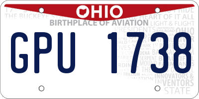 OH license plate GPU1738
