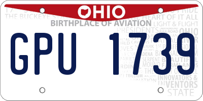 OH license plate GPU1739