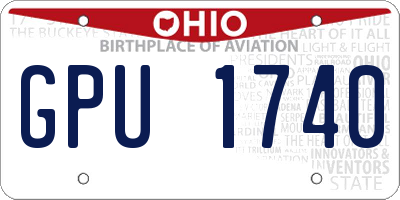 OH license plate GPU1740