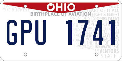 OH license plate GPU1741