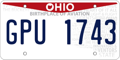 OH license plate GPU1743