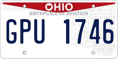 OH license plate GPU1746