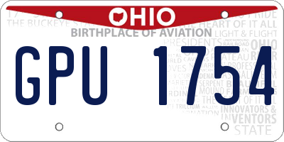 OH license plate GPU1754