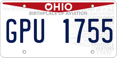 OH license plate GPU1755
