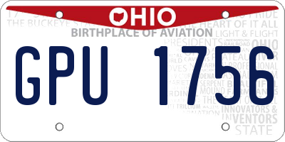 OH license plate GPU1756