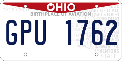OH license plate GPU1762