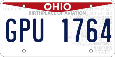 OH license plate GPU1764