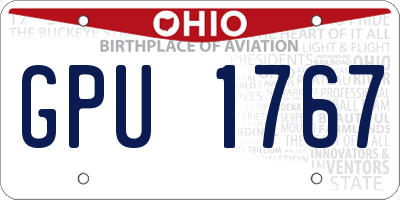 OH license plate GPU1767