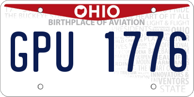 OH license plate GPU1776