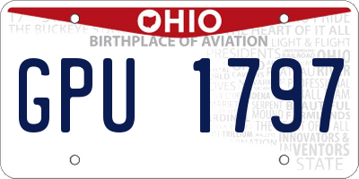 OH license plate GPU1797