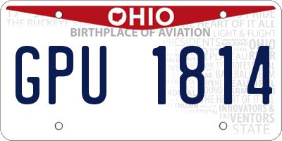OH license plate GPU1814