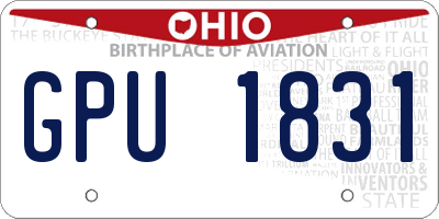 OH license plate GPU1831