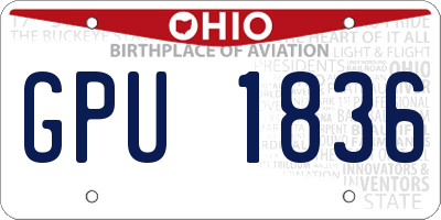 OH license plate GPU1836