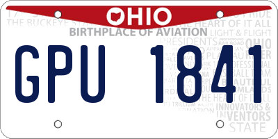 OH license plate GPU1841