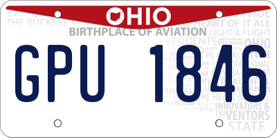 OH license plate GPU1846
