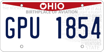 OH license plate GPU1854