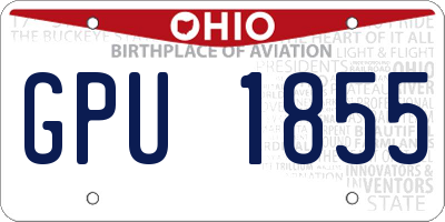OH license plate GPU1855