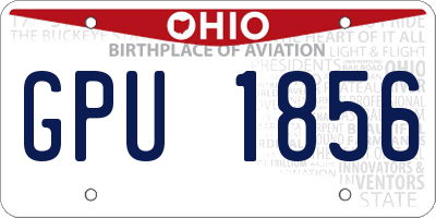 OH license plate GPU1856