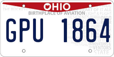 OH license plate GPU1864