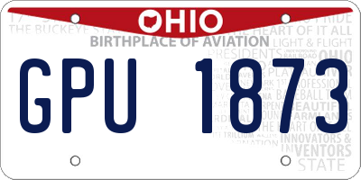 OH license plate GPU1873