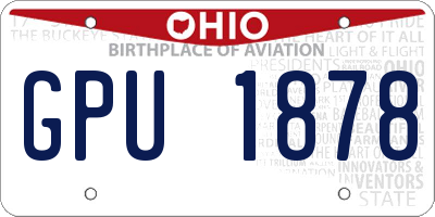 OH license plate GPU1878