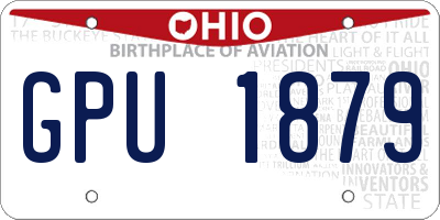 OH license plate GPU1879
