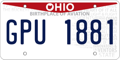 OH license plate GPU1881