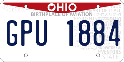 OH license plate GPU1884