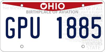 OH license plate GPU1885