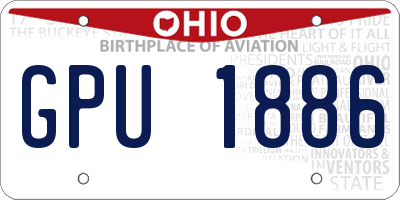 OH license plate GPU1886