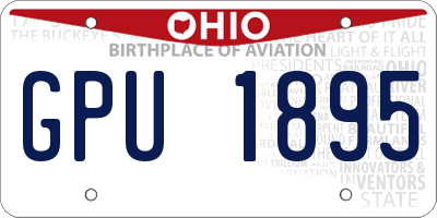 OH license plate GPU1895